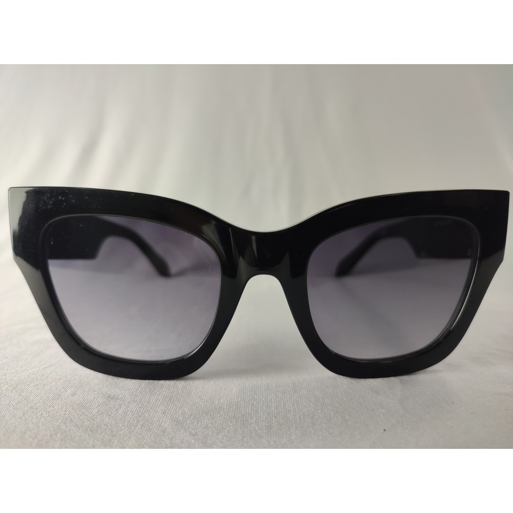 Quay Australia By The Way Black Smoke Gradient Sunglasses Gold Logo Bar 54mm - Picture 2 of 10